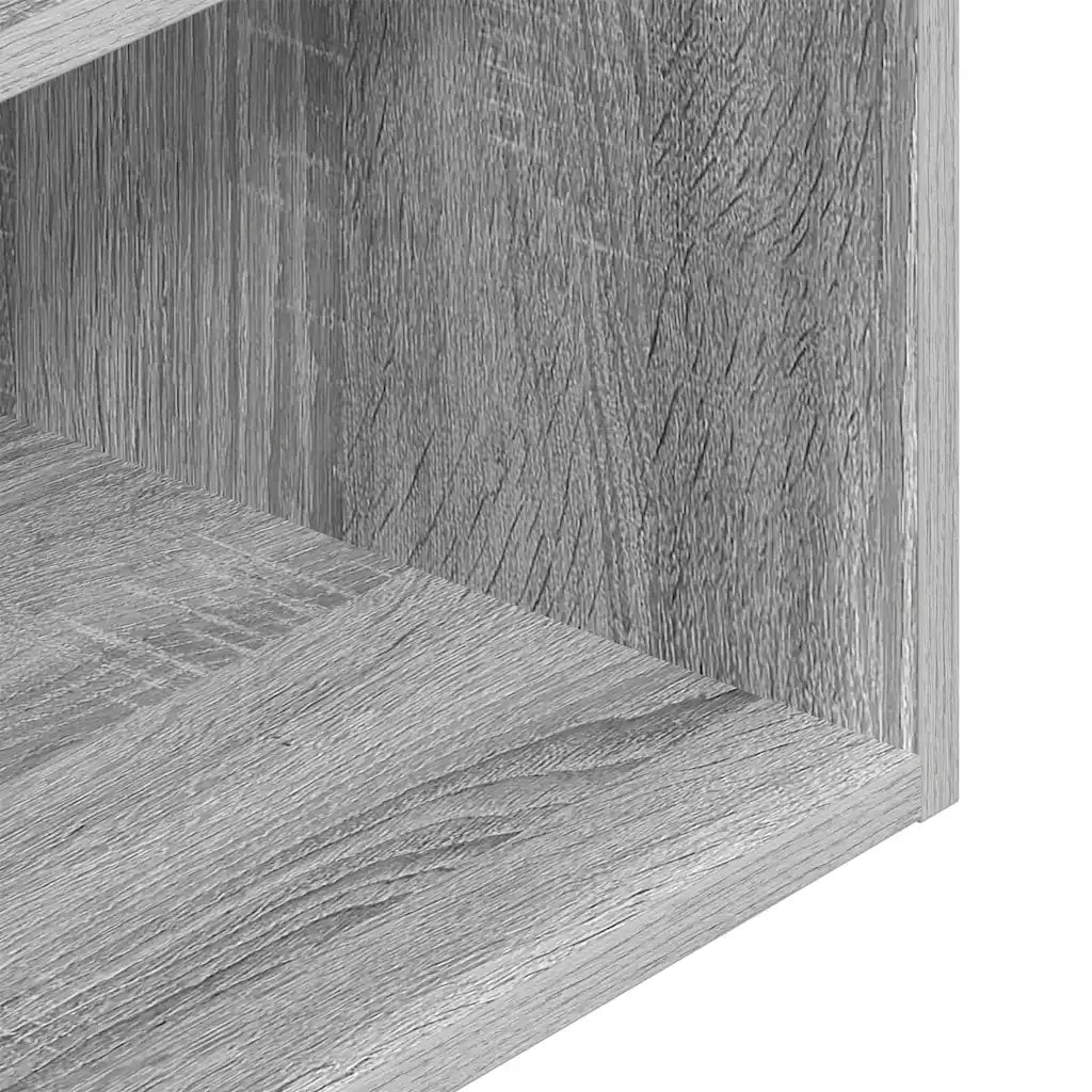 Comodini con Cassetto 2 pz Grigio Sonoma 35x34x66,5 cm