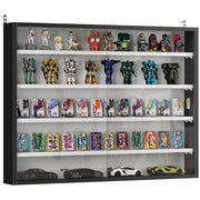 Libreria a muro con ante scorrevoli ¨C zephmum ¨C nero 80x9.5x60 cm