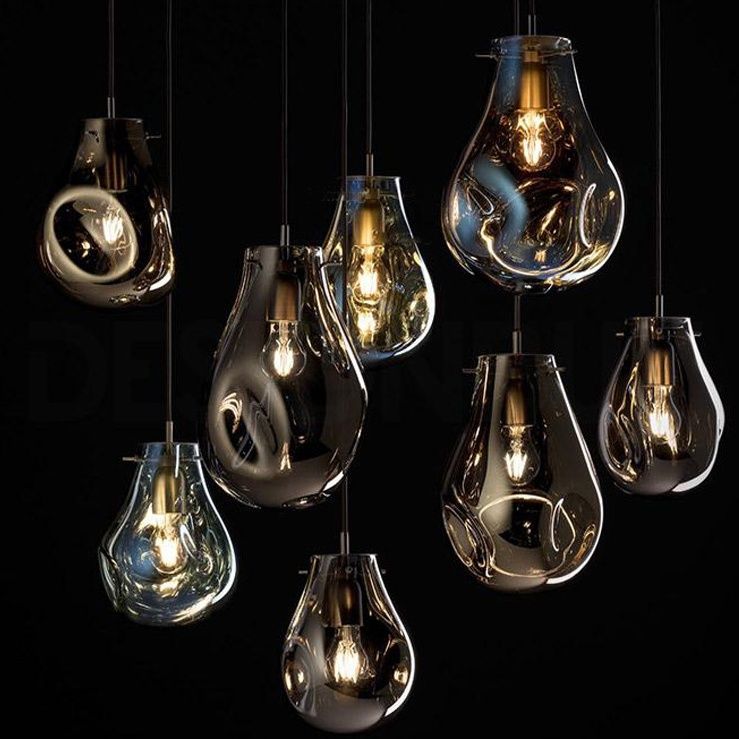 Lampada Da Soffitto Pensile Di Vetro APP328-1CP Amber