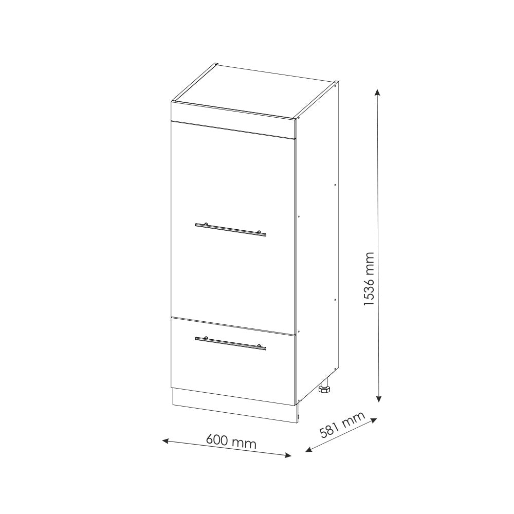 Mobile cucina microonde Fame-Line Bordeaux lucido/Antracite 60 cm Vicco