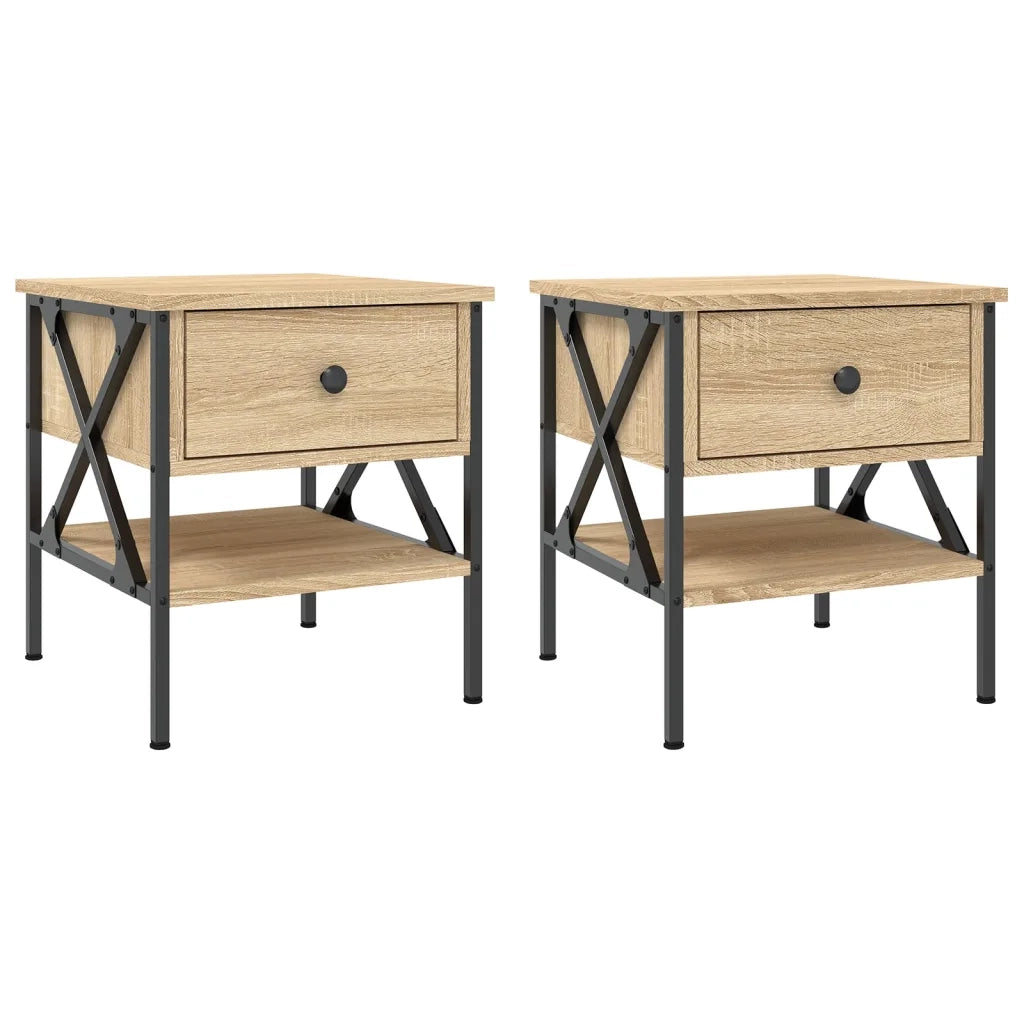 Comodini 2 pz Rovere Sonoma 40x42x45 cm in Legno Multistratocod mxl 102986