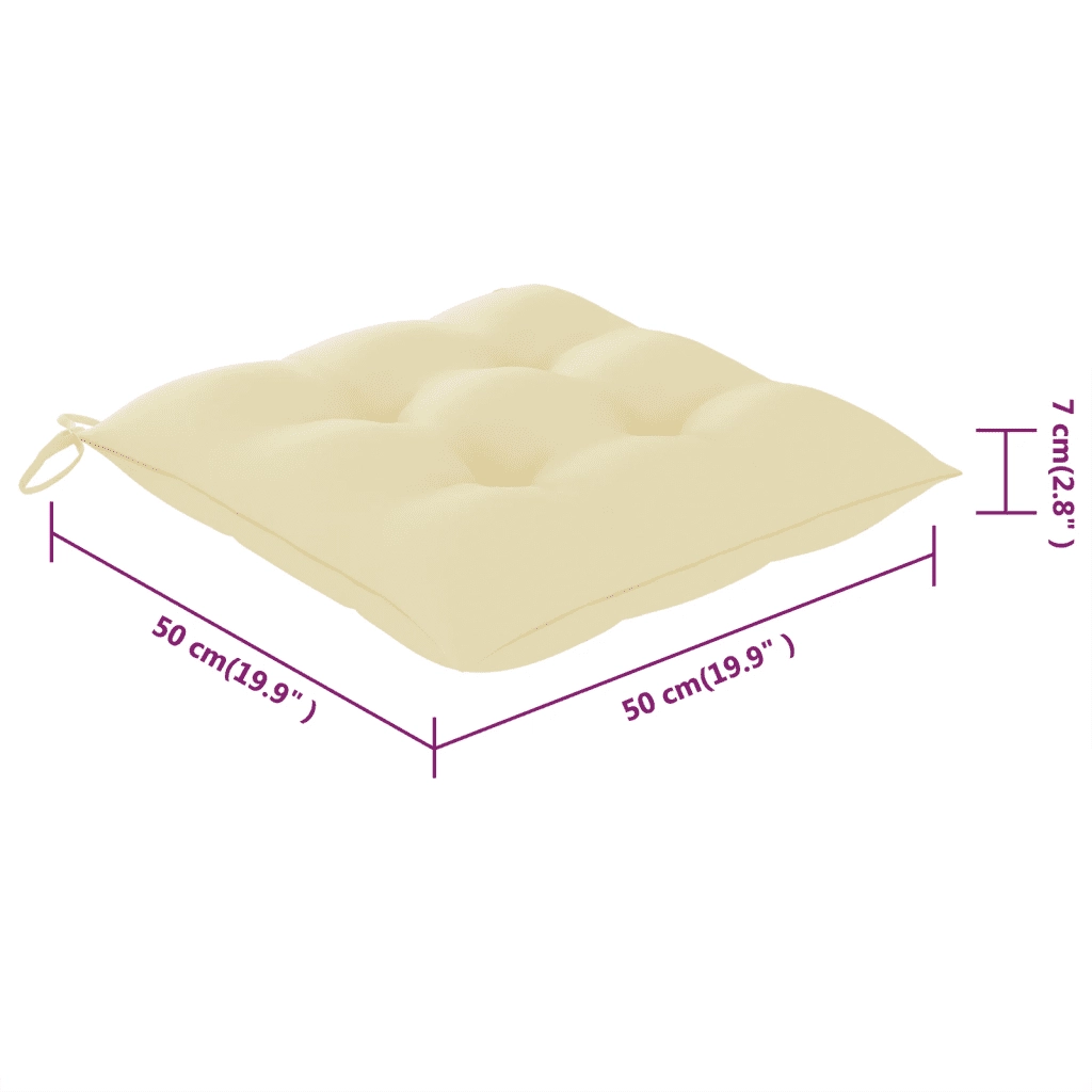 Sedie da Giardino con Cuscini 8 pz in Legno Massello di Acacia cod mxl 7469