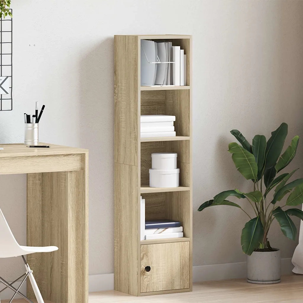 Libreria Rovere Sonoma 31x24x127 cm in Legno Multistrato