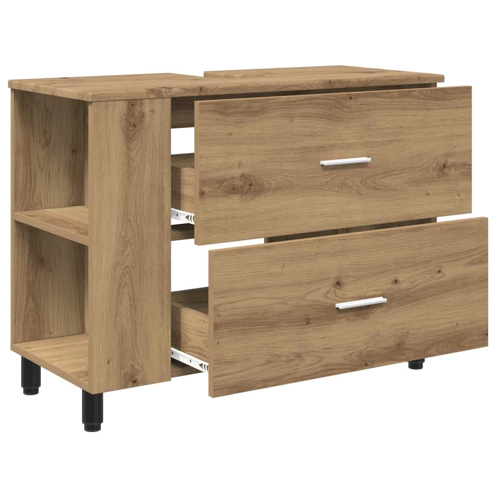 Mobiletto da bagno Rovere Artigianale 80 x 35 x 60 cm