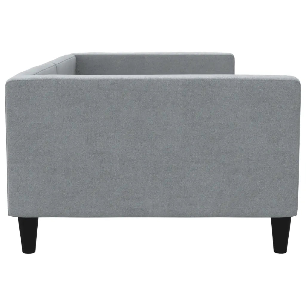 Letto da Giorno Grigio Chiaro 100x190 cm in Tessuto 353998