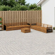 Set di divani da esterno 9 pcs Naturale