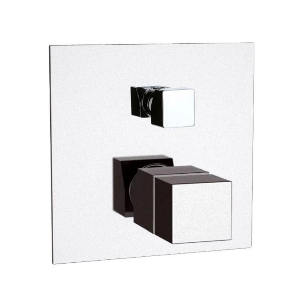 Rubinetto termostatico da incasso con deviatore per vasca-doccia - serie skyline thermo