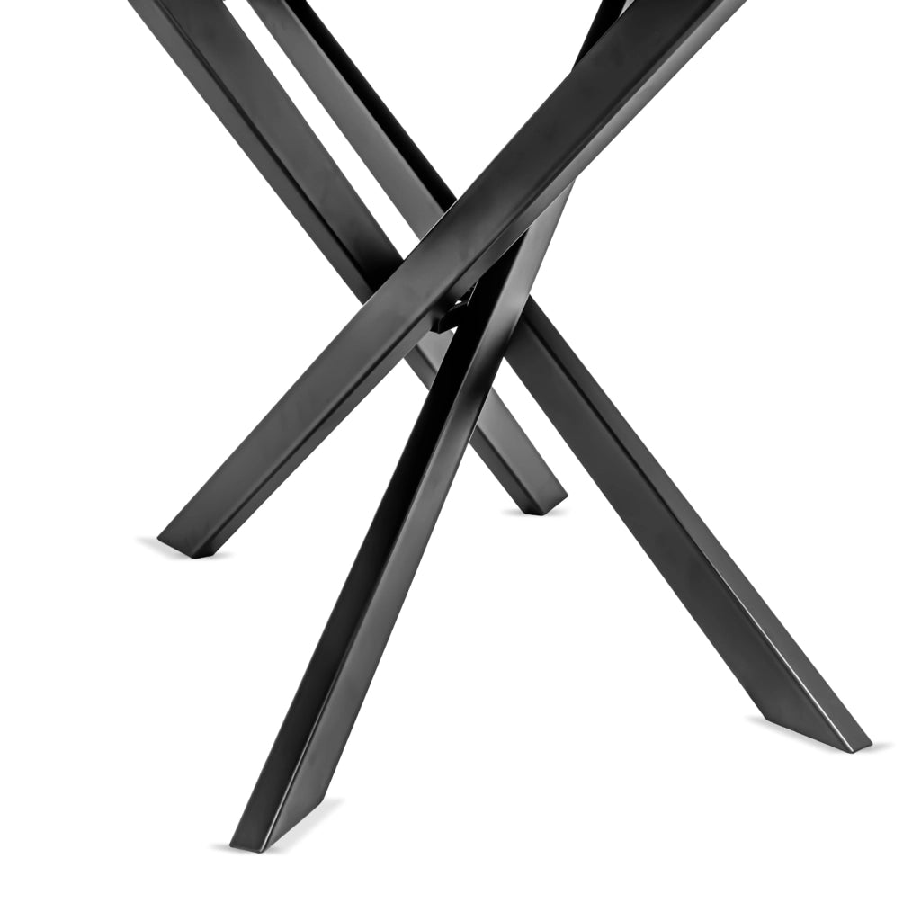 Figaro - Tavolo da pranzo allungabile con gambe incrociate 140(220)x90 cm, rovere rustico
