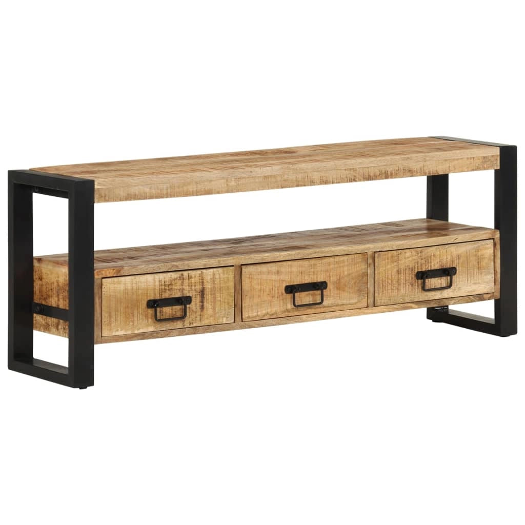 Mobile TV multimediale scaffale TV credenza TV sala da pranzo soggiorno camera da letto 120 x 30 x 45 cm legno massello di mango marrone 02_0025845
