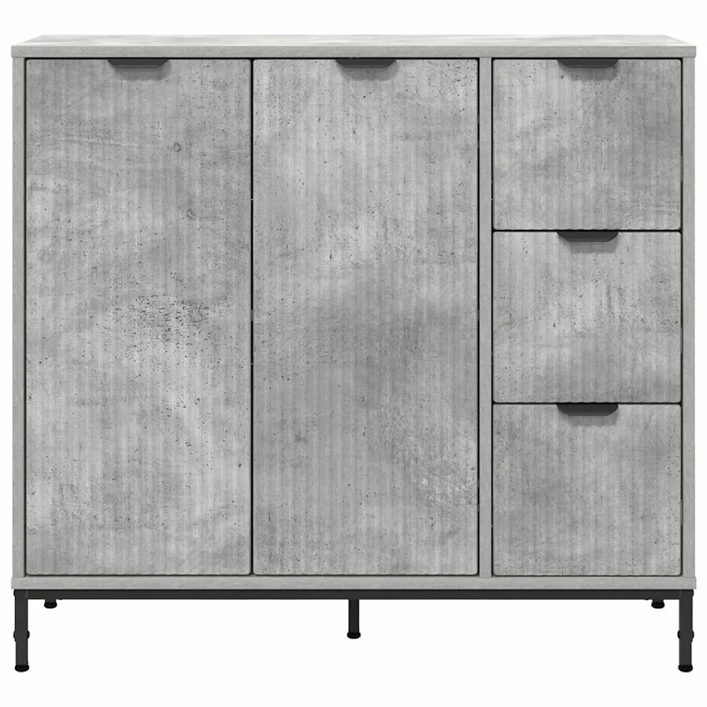 Credenza Grigio cemento 89,5 x 33 x 82 cm Legno multistrato 883457