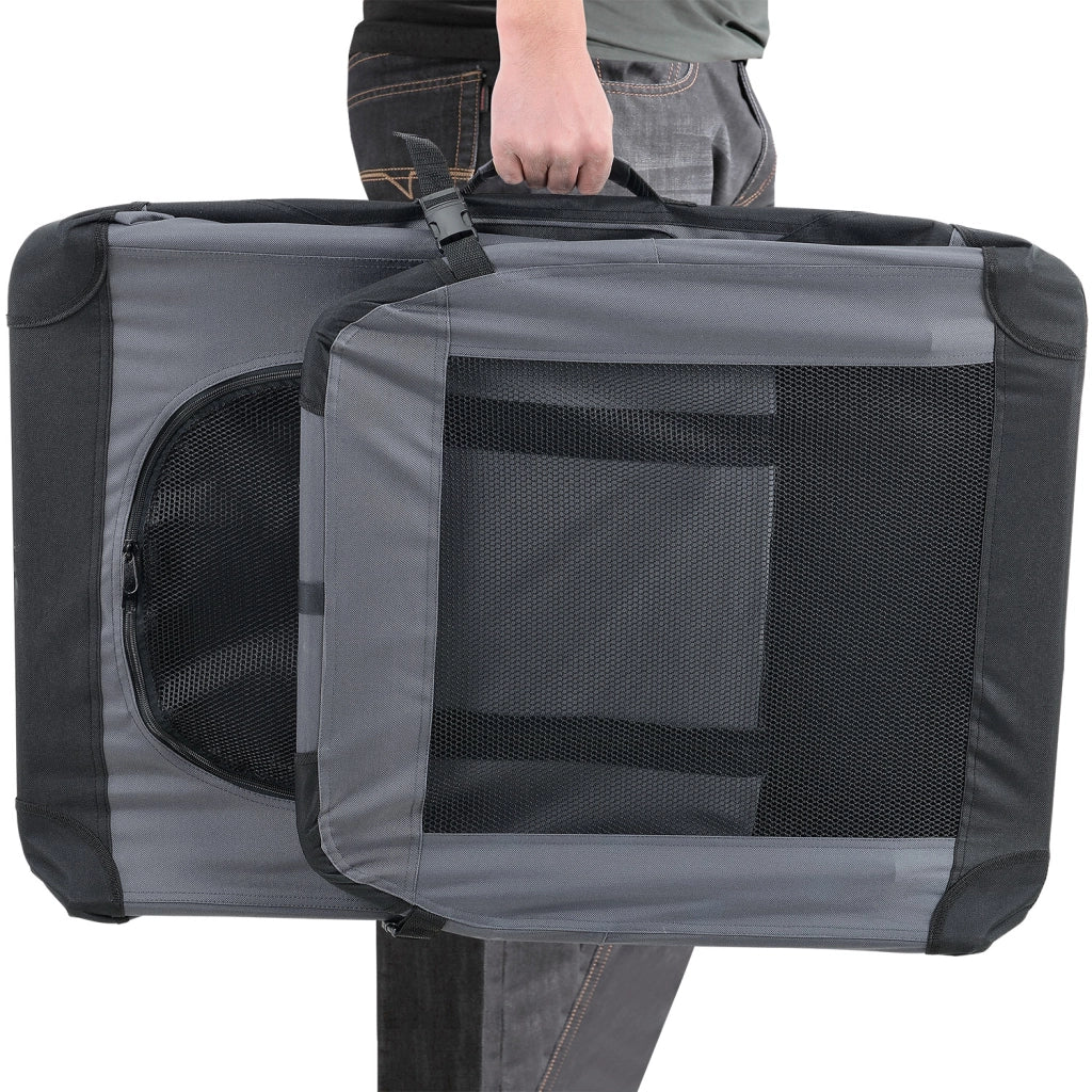 Borsa di Trasporto Pieghevole per Cani e Gatti Cuccia Large - Grigio pro.tec
