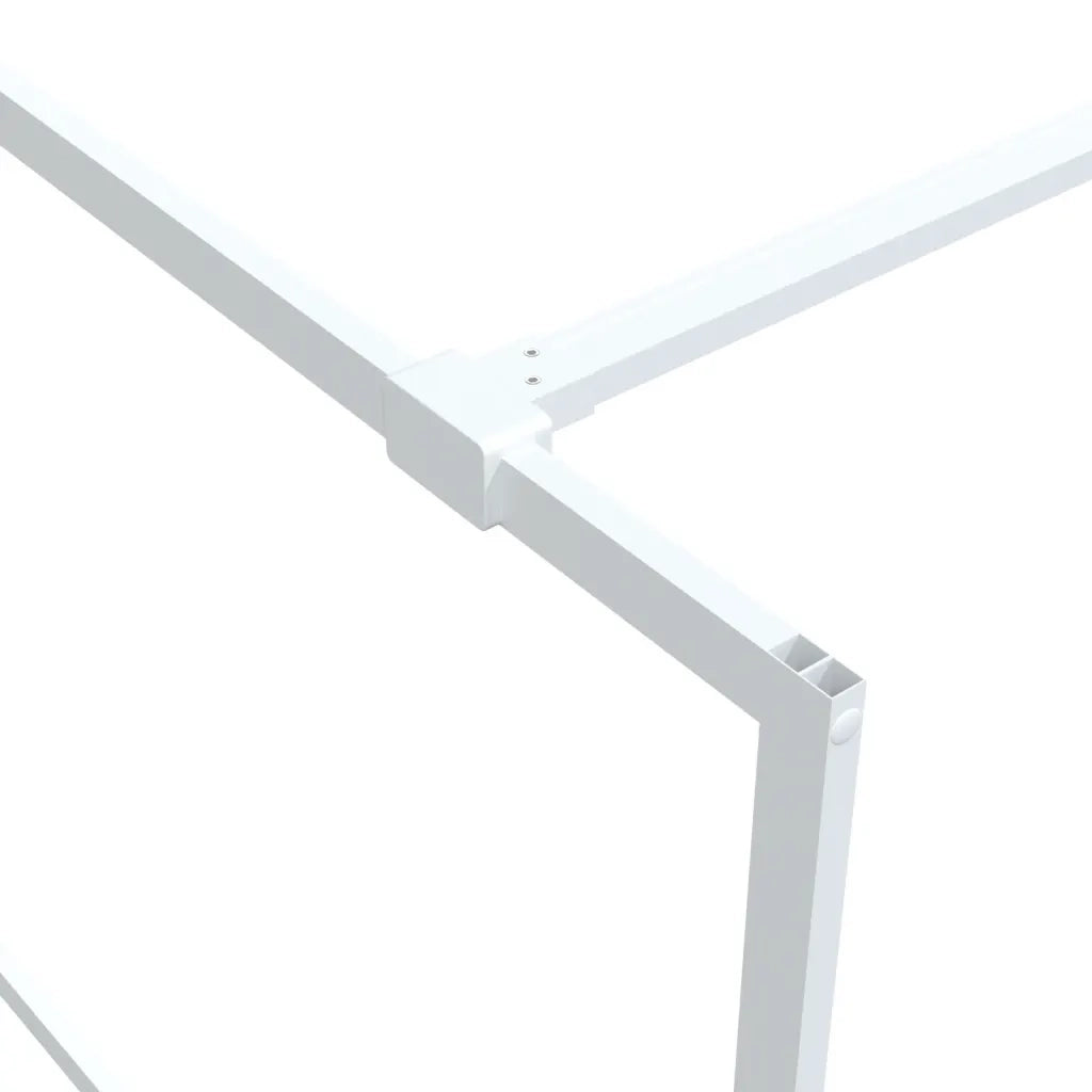Parete Doccia Walk in Bianca 100x195 cm Vetro Trasparente ESG cod mxl 37002