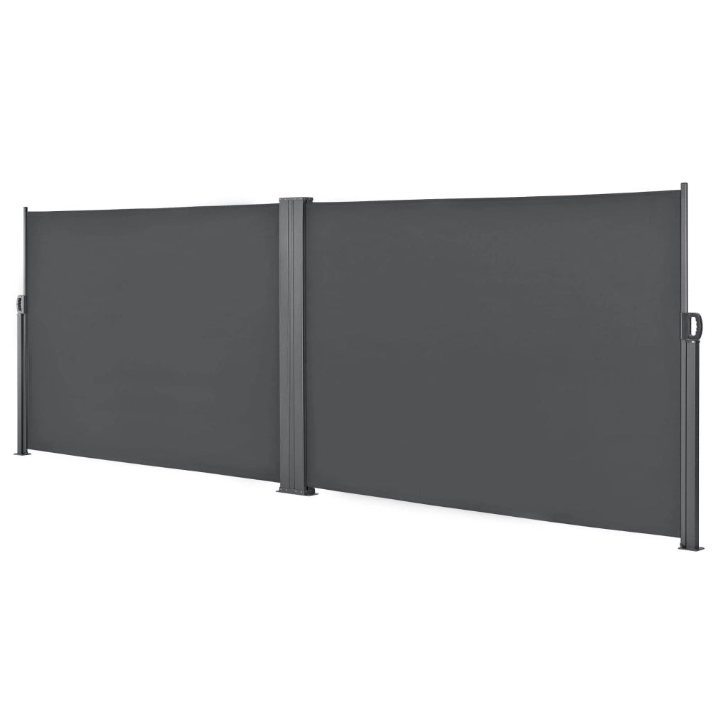 Tendalino parasole doppio parasole metallo e poliestere 2 x 300 cm grigio 03_0001631
