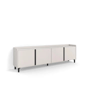 Mobile TV Soggiorno, 207x61x35 cm, Per TV fino a 80", Design industriale, Beige