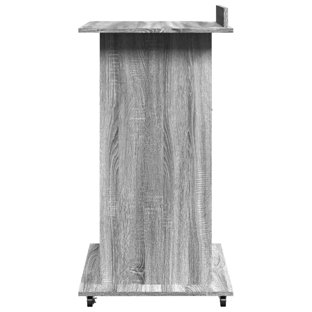 Leggio con Ruote Cassetto Grigio Sonoma 55x55x107cm Multistrato CFW3083740