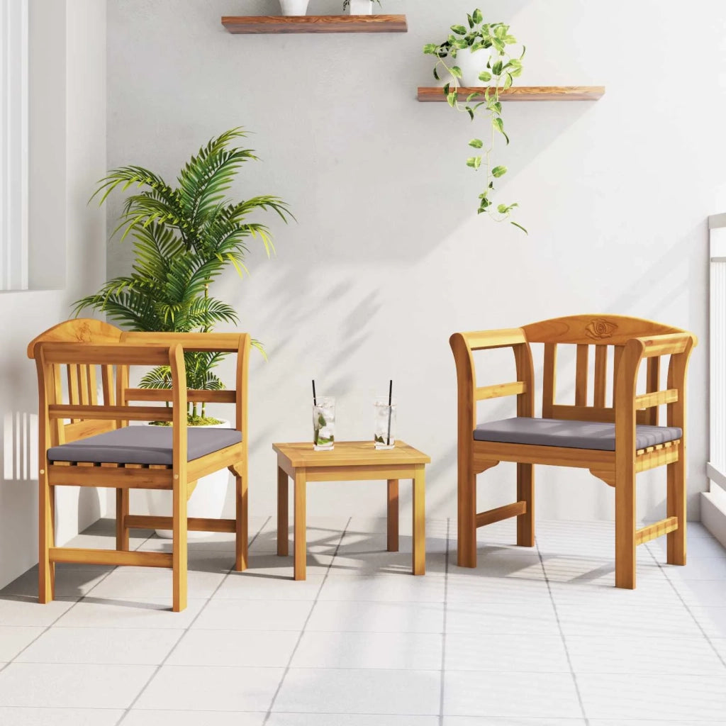 Set da giardino con divano a rosa con cuscino 3 pcs