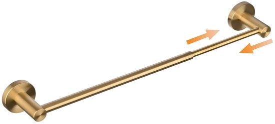Maniglia da asciugamano estensibile - doratura a sbalzo - maniglia da asciugamano da parete - 40 cm a 66 cm