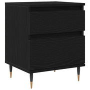 Comodino | Armadio da Notte | Mobiletto da notte Rovere Nero 40 x 35 x 50 cm Legno multistrato