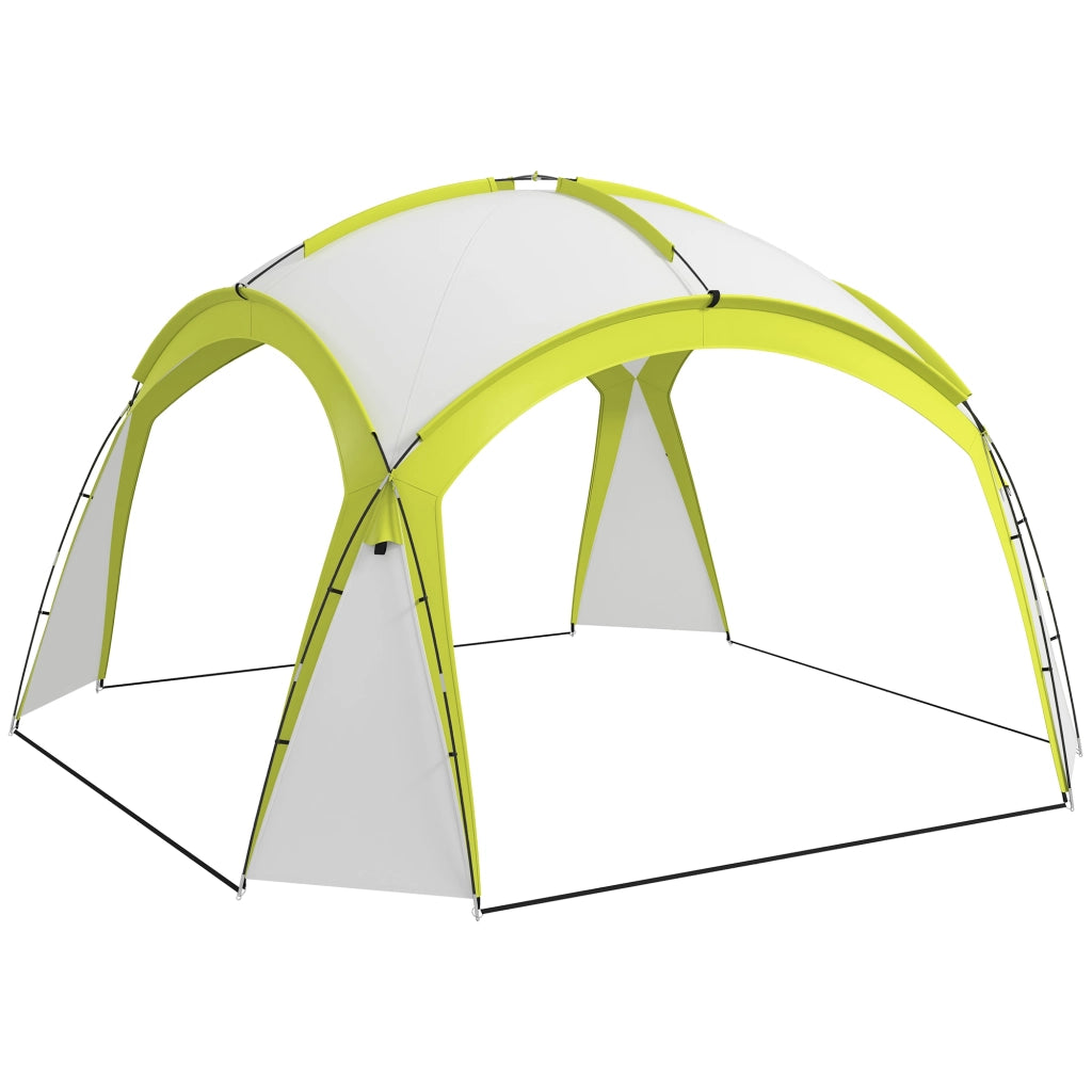 Gazebo da Giardino 3.5x3.5m con Porta ¨C Zephmum ¨C Verde, Poliestere Impermeabile