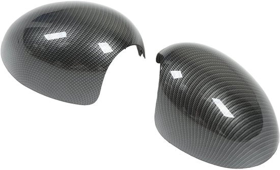 Copertura Specchiera in Fibra di Carbonio - Sostituzione - Lato Porta - Adatto per R55/R56/R57/R58/R59/R60/R61 - ABS - 2 Pezzi - Copertura Specchiera