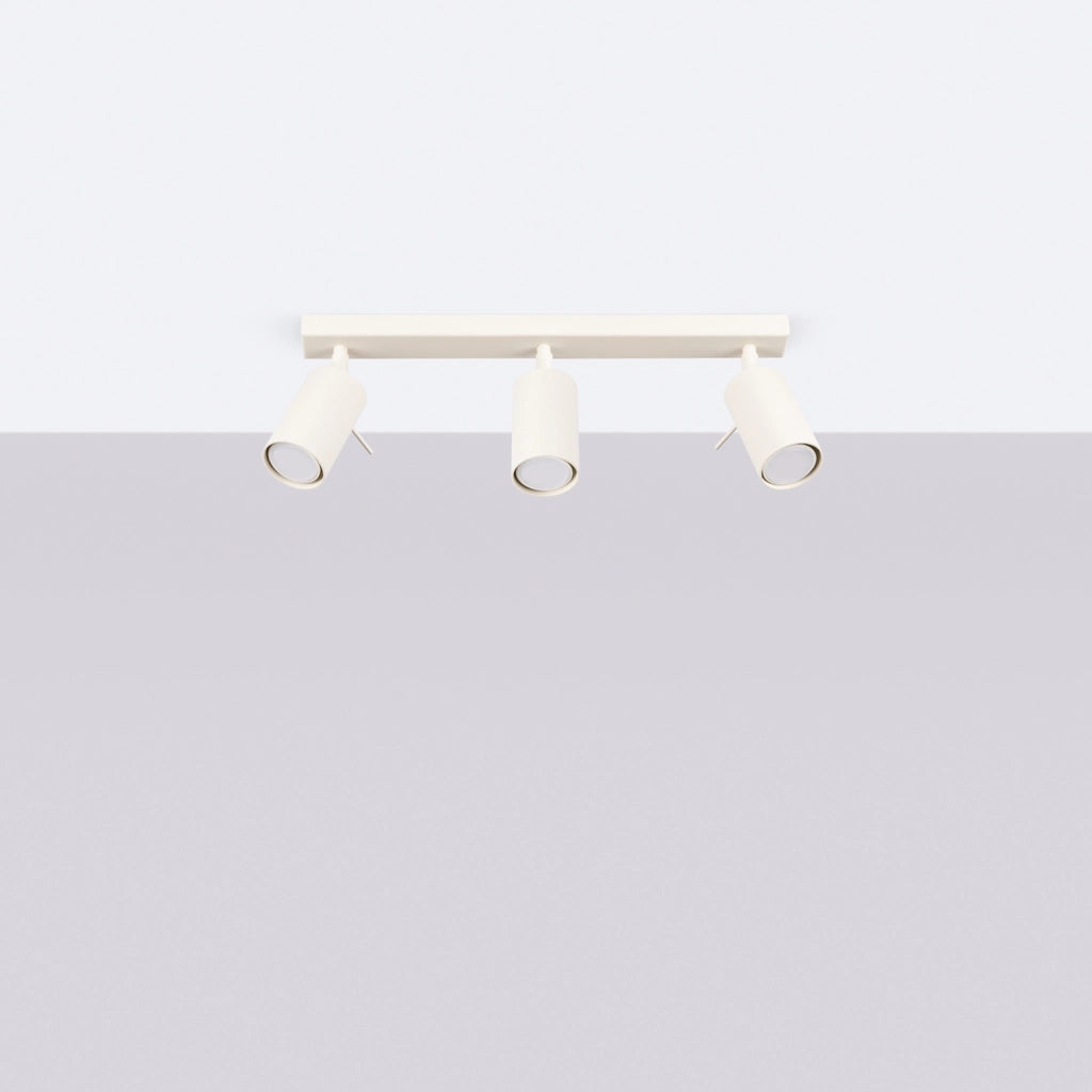 Plafoniera beige minimalista barra 45cm 3 GU10 Pure Lume