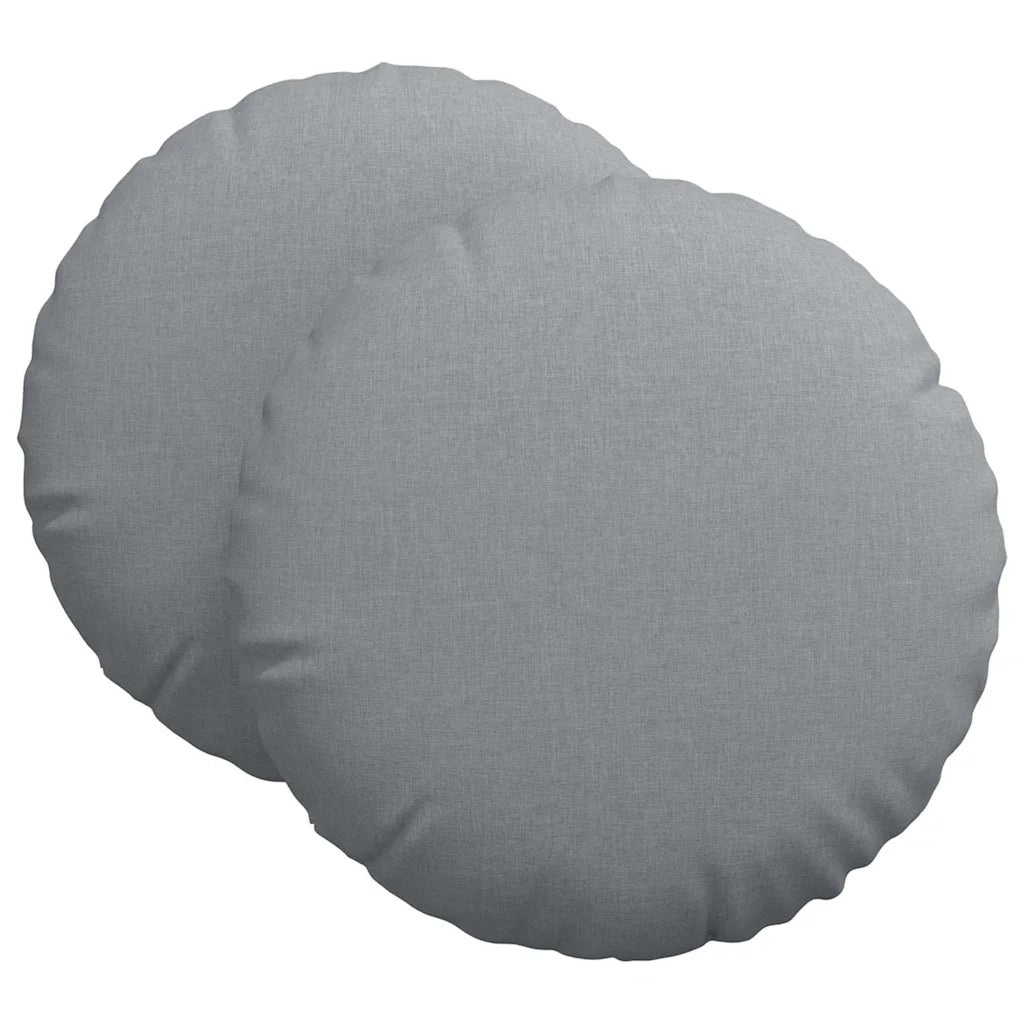 Cuscini per Seduta 2 pcs Grigio chiaro Ø80 x 29 cm Tessuto