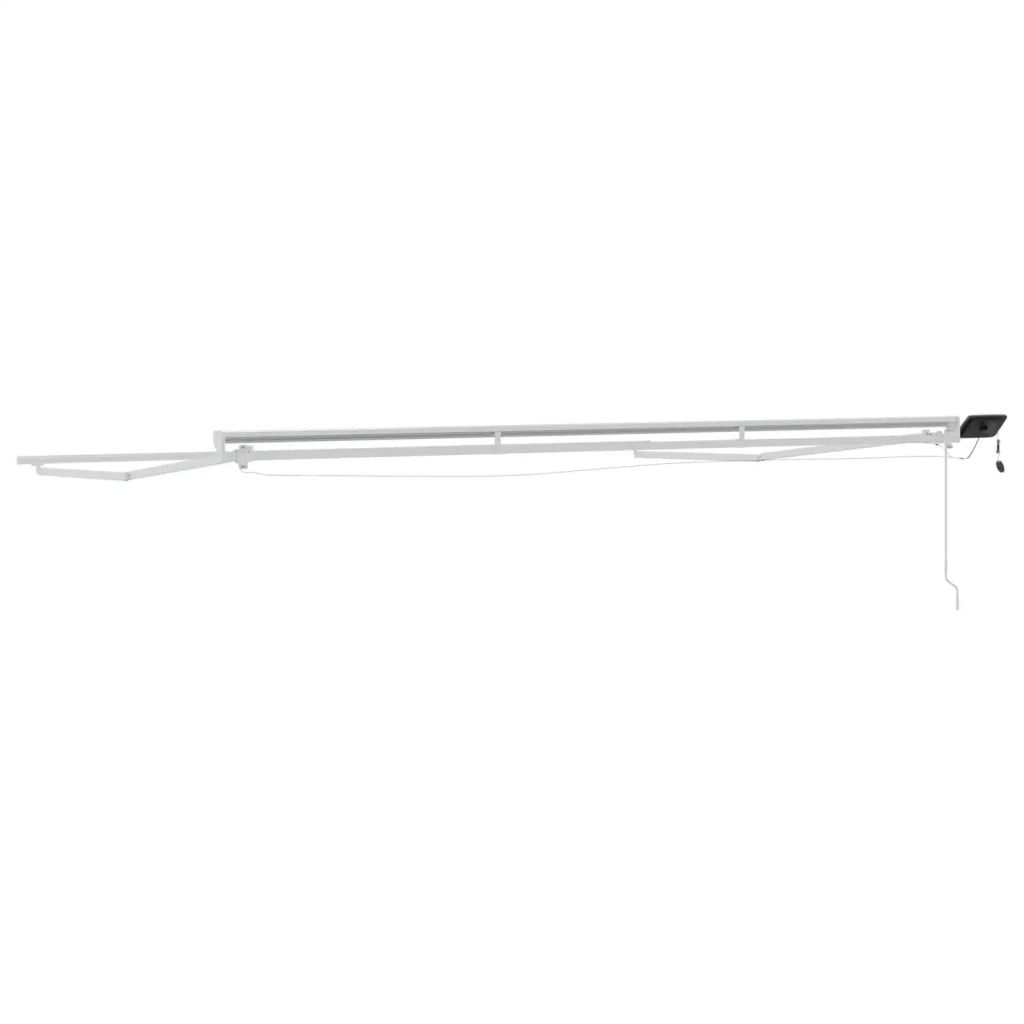 Cornice per Tenda Manuale con LED Bianco 5 x 3 m Alluminio