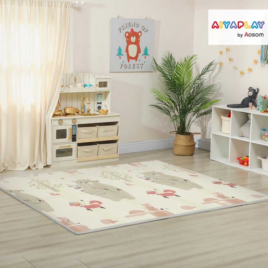 Tappeto gioco per bambini reversibile ¨C zephmum ¨C 200x150 cm multicolore