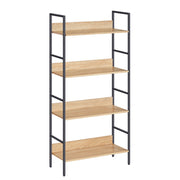 Libreria Industrial Sonoma a 4 Ripiani in Rovere e Acciaio