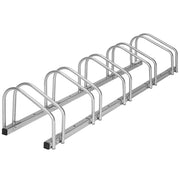 Sistema di supporto per rastrelliere per biciclette rastrelliera inclinabile per 5 biciclette pratico garage da montare a pavimento o a parete acciaio 3408210