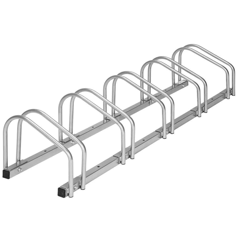 Sistema di supporto per rastrelliere per biciclette rastrelliera inclinabile per 5 biciclette pratico garage da montare a pavimento o a parete acciaio 3408210