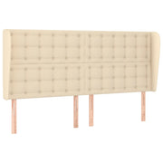 Testiera | Testata ad Orecchio Crema 163x23x118/128 cm in Tessuto