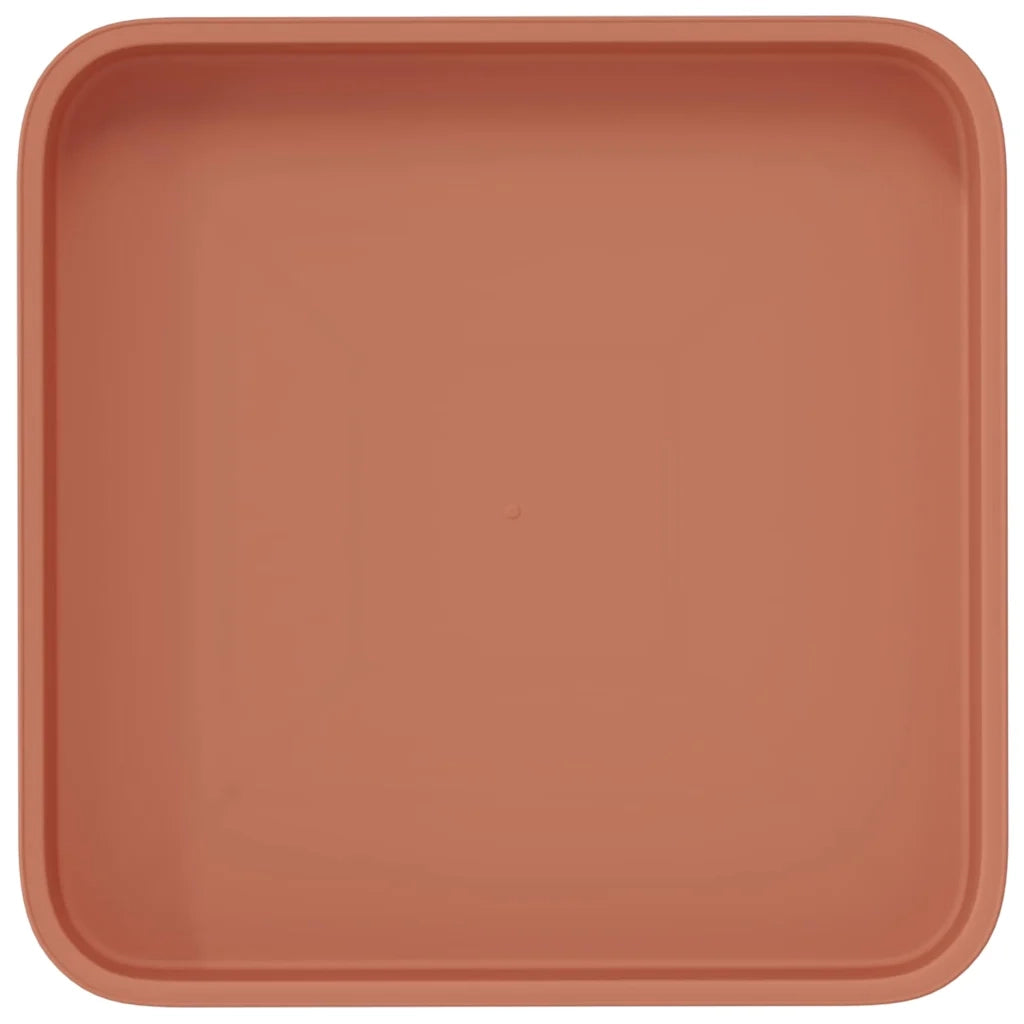 Vassoio Quadrato per Fiori 24 pcs Rosso Mattone 15 x 15 x 2 cm 42020367