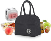 Borsa leggera per picnic, scuola e lavoro, isolata, impermeabile, ripiegabile, 6L (nero)