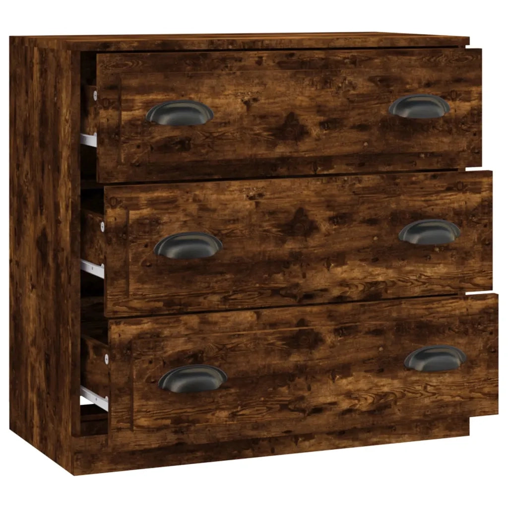 vidaXL Credenza Rovere Fumo 70x35,5x67,5 cm in Legno Multistrato