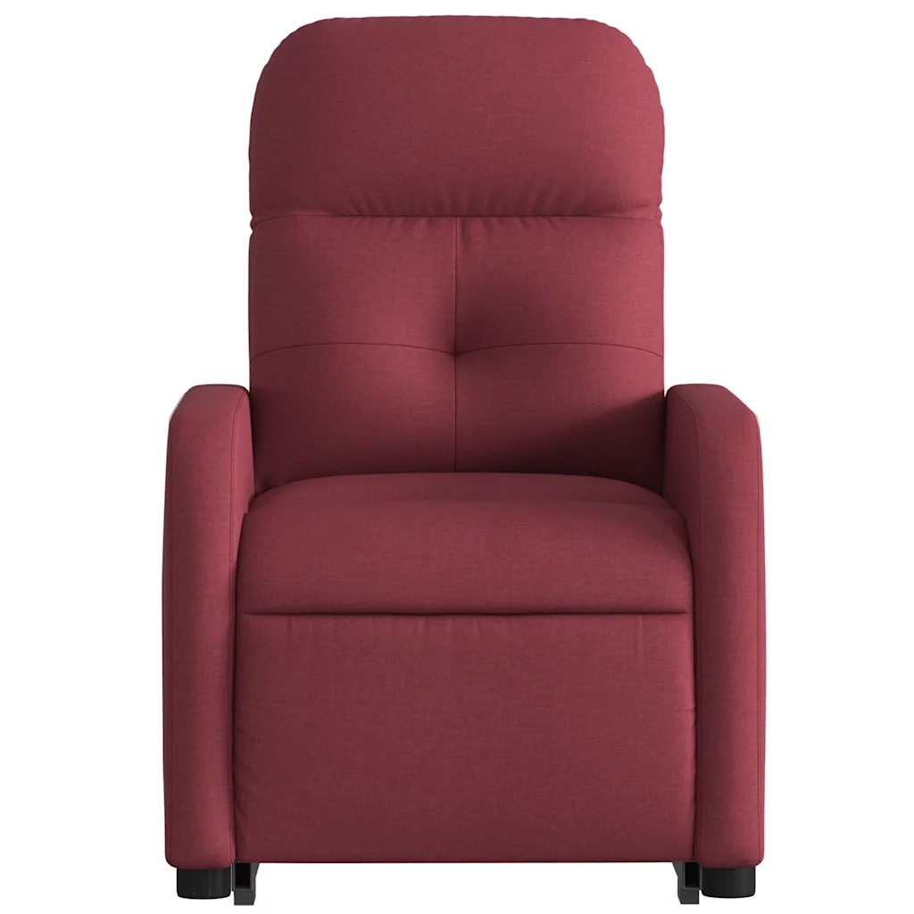 Divano Sedia-Poltrona Alzapersona Reclinabile Rosso Vino in Tessuto 852712