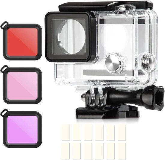 Protezione acquatica per azione con 3 filtri colori e 12 accessori anticondensa per Hero 4 & 3+