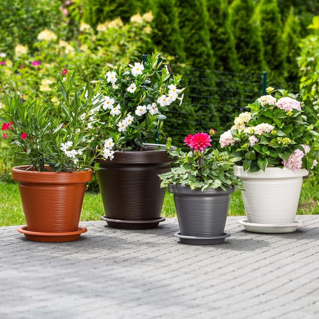 Vaso da fiori KADAX con supporto, grande, rosso mattone, 55 cm