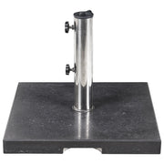 Base per ombrellone in granito color nero 45 x 45 cm terrazzo giardino esterno metallo robusto