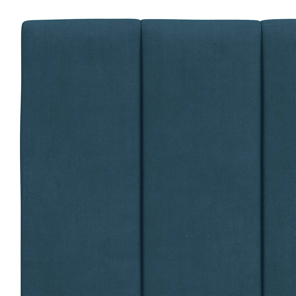 Letto matrimoniale | Letto per adulti | Giroletto senza Materasso Hanko Blu 120x200 cm in Velluto