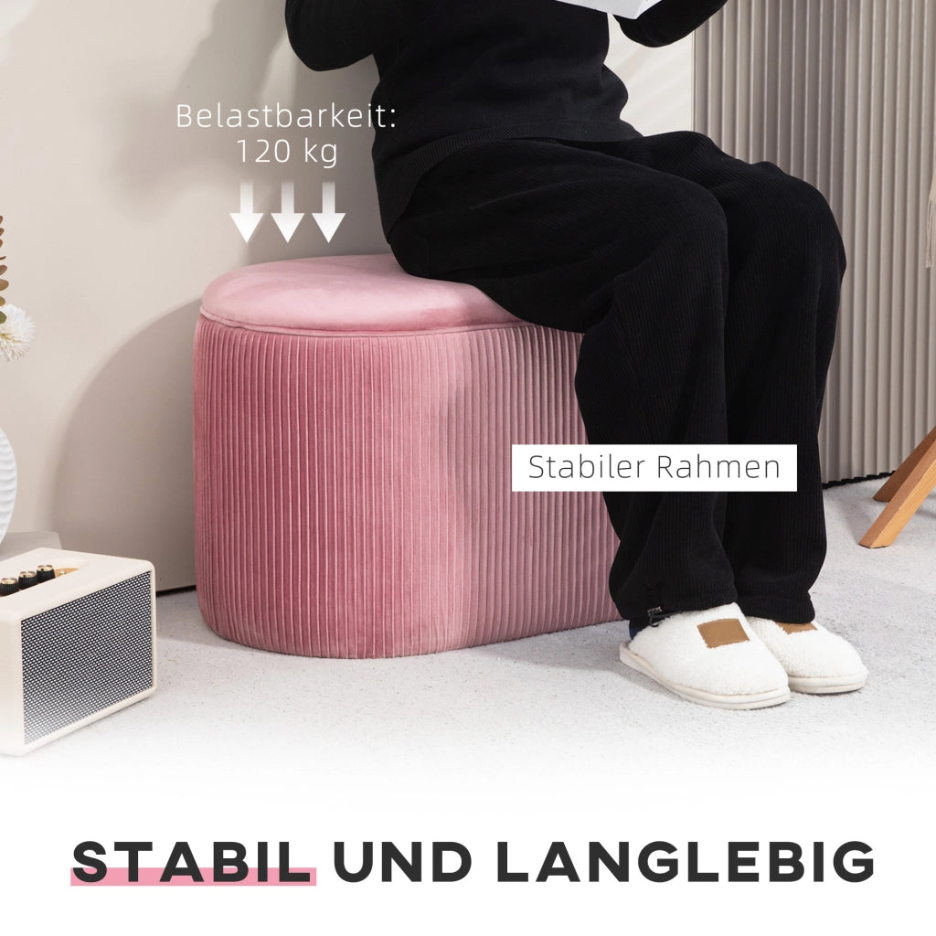 Poltrona imbottita in velluto ¨C Minimal ¨C 81x40x41, rosa antico