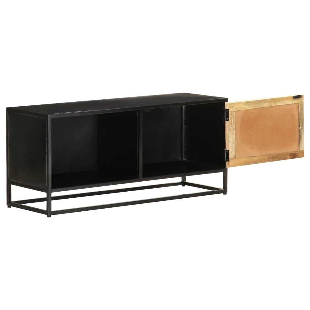 Mobile TV multimediale scaffale TV mobile TV sala da pranzo soggiorno camera da letto 90 x 30 x 40 cm legno di mango marrone grezzo 02_0026329