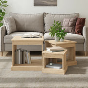 Tavolini da Salotto 3 pz Rovere Sonoma in Legno Multistrato 816491