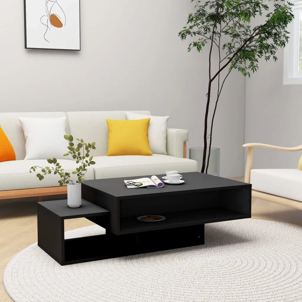Tavolino da Salotto Nero 105x55x32 cm in Truciolato 808523