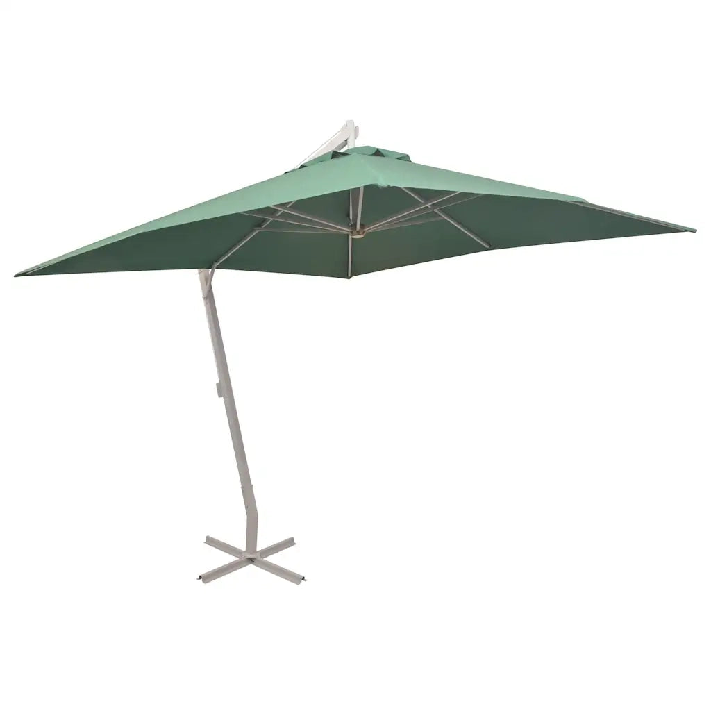 Ombrello | Parasolne Pensile 300x300 cm Verde Palo in Alluminio