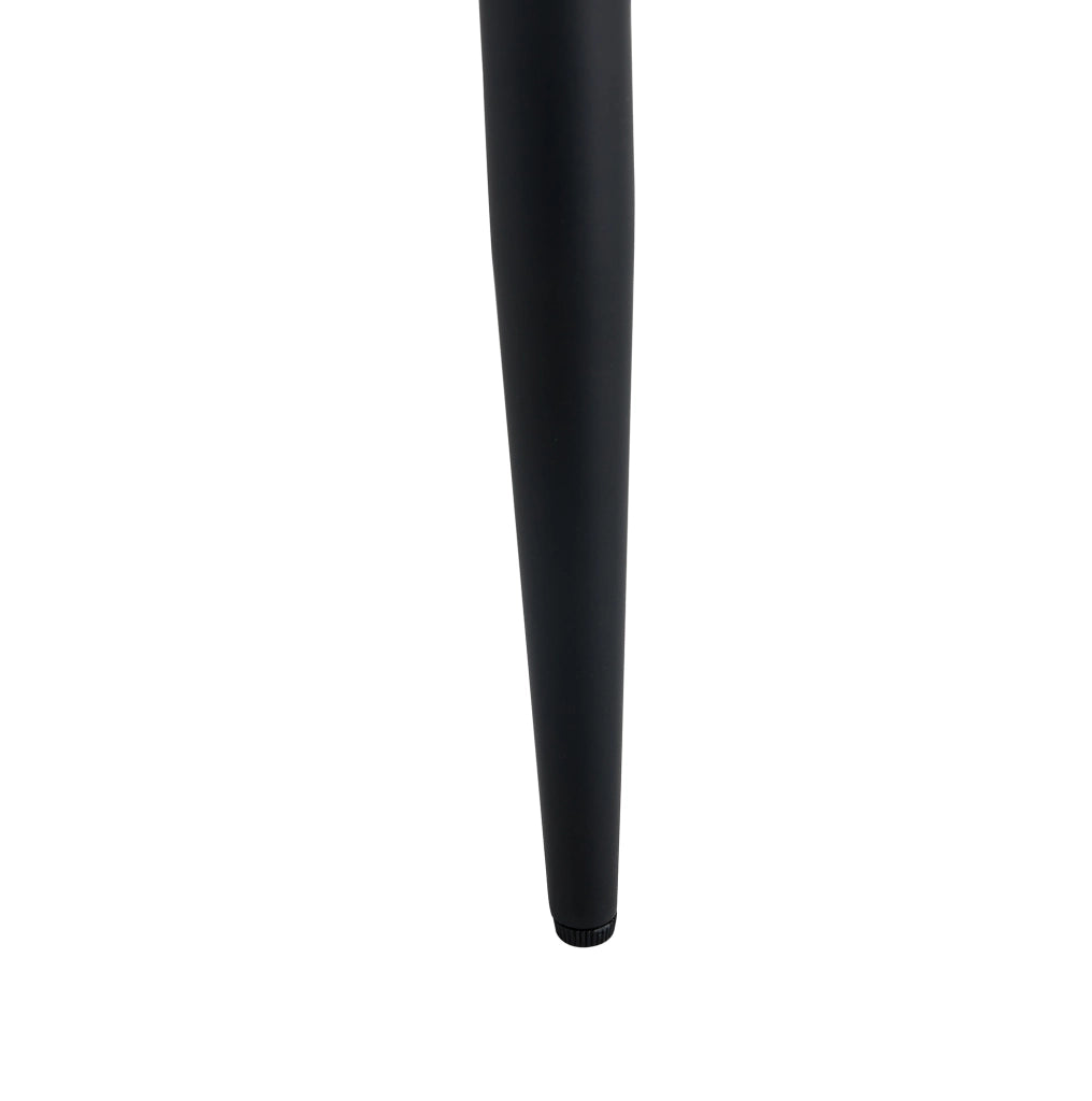 Set di 2 sedie da pranzo nere in PU e metallo; schienale ergonomico; H 89 cm