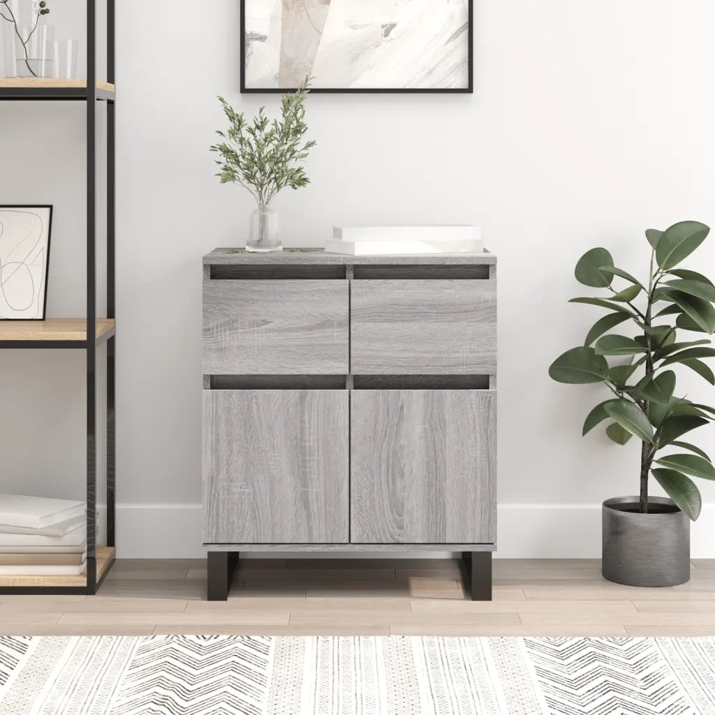 Credenza Grigio Sonoma 60x35x70 cm in Legno Multistrato 831130
