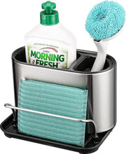 Organizzatore di vasca da bagno in acciaio inossidabile accessori da cucina supporto per sponda cucina rimovibile organizzatore per canna fumaria con contenitore per la raccolta acqua
