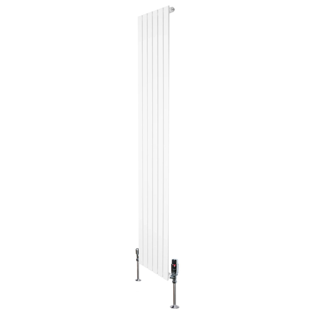 Radiatore Verticale 1800 x 420 mm con Valvole TRV Bianco
