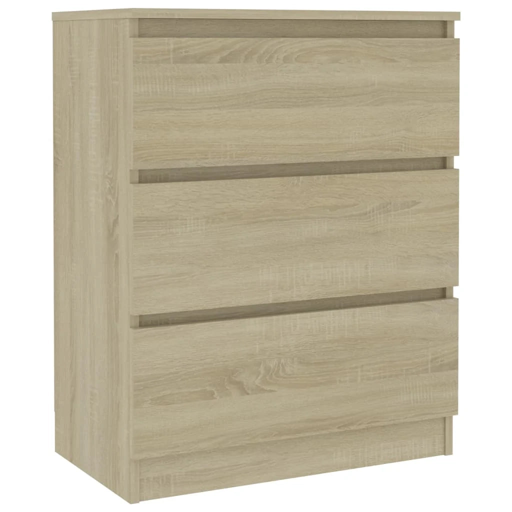 Buffet credenza cassettiera armadio mobile contenitore organizer cucina soggiorno rovere Sonoma 60 x 35 x 76 cm legno ingegnerizzato marrone 02_0031616